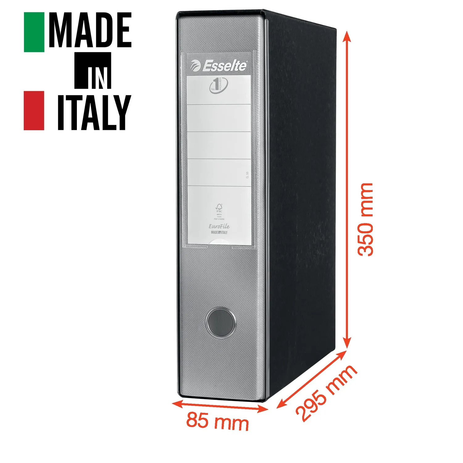 Esselte G55 Eurofile registratore protocollo bianco dorso 8 cm 500 fogli