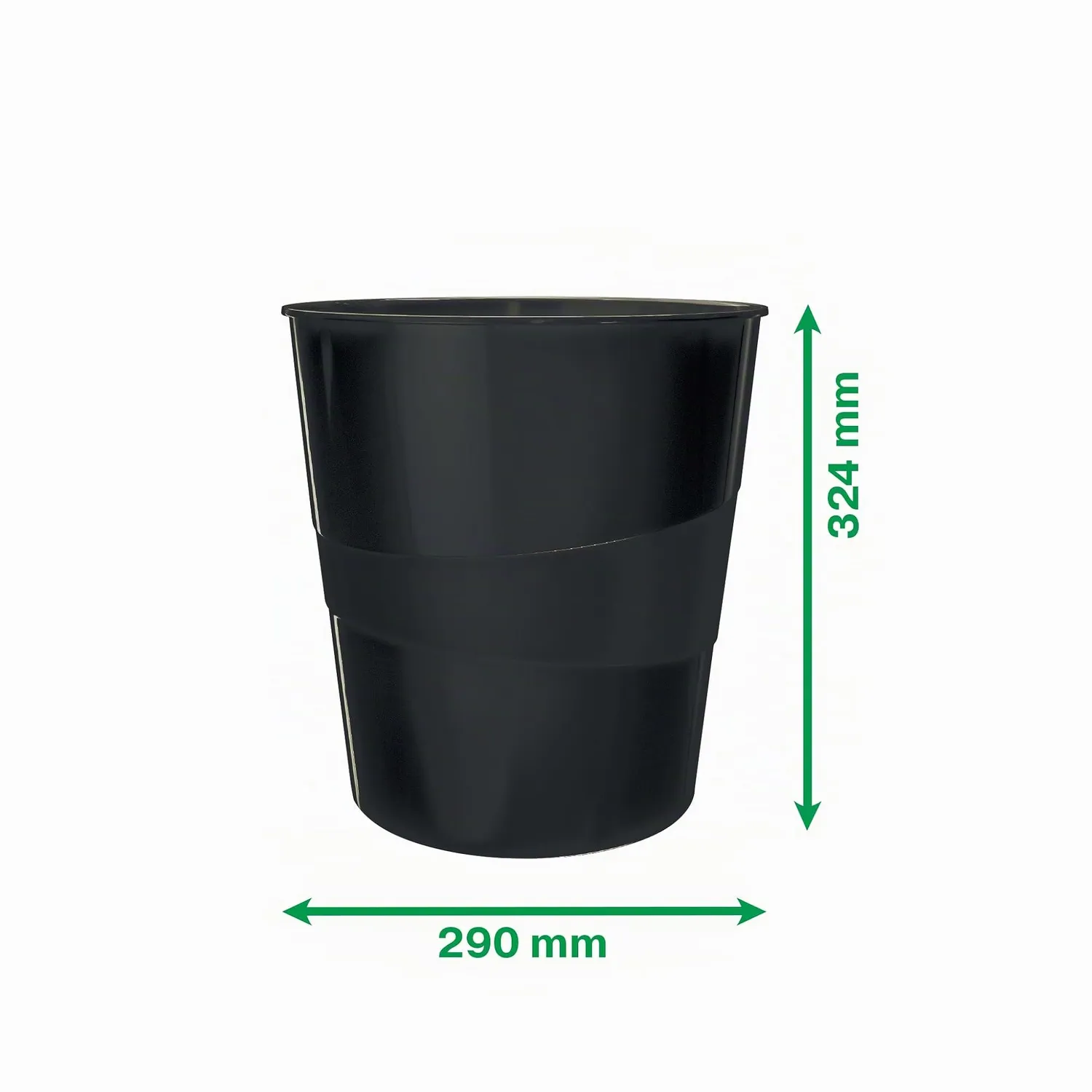 Leitz Recycle 53280095 cestino gettacarte 15 L nero riciclabile