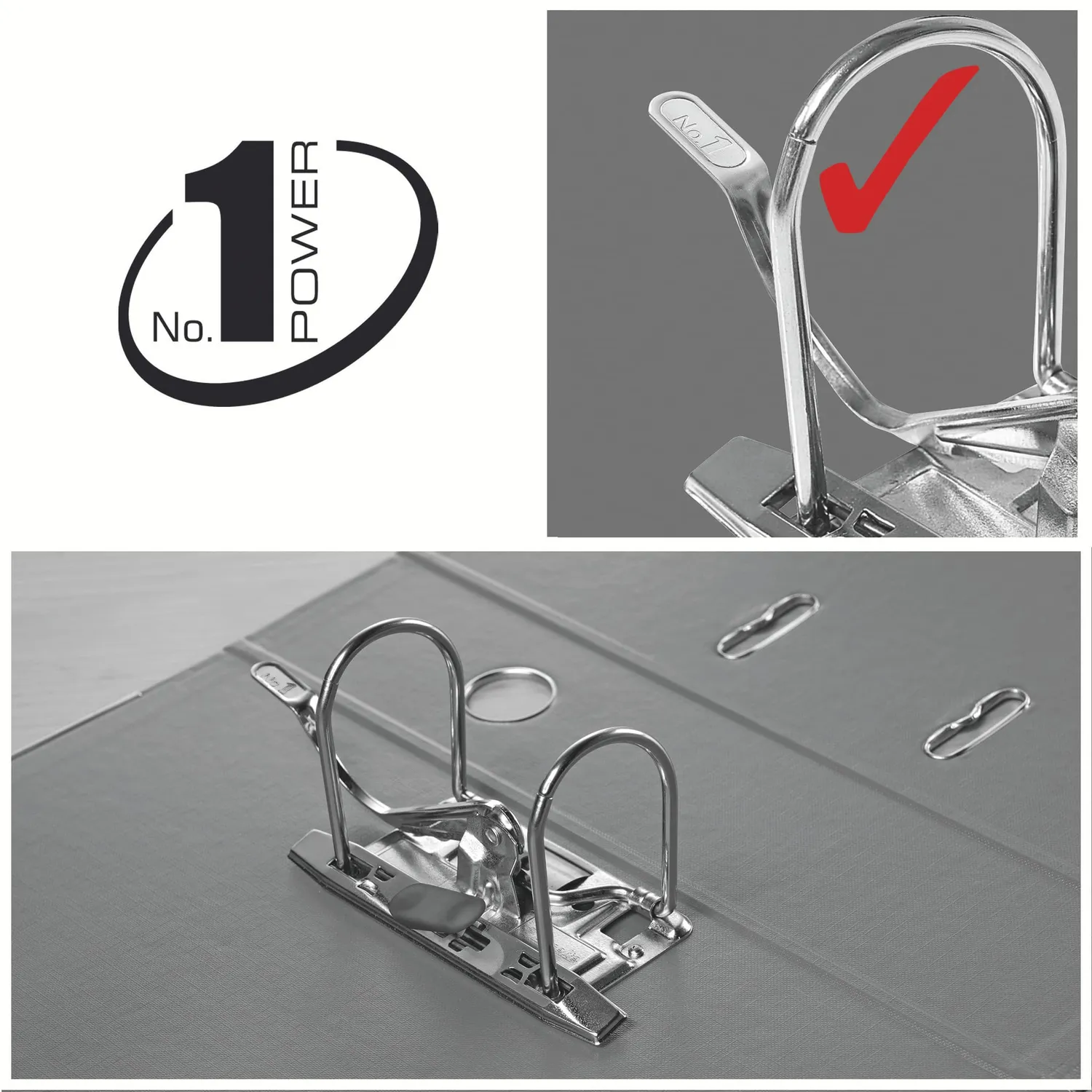 Esselte N°1 Power 162510 registratore a leva A4 bianco 5 pezzi 75mm