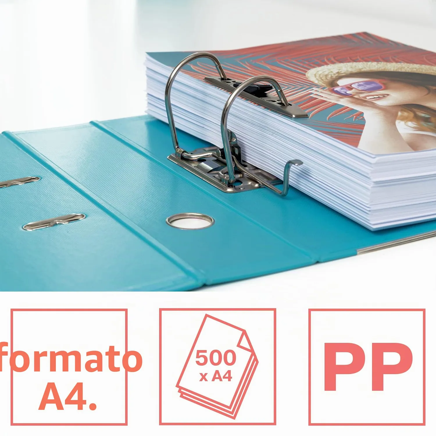 Esselte ColourBreeze registratore a leva A4 pastello 10 pezzi dorso 75 mm