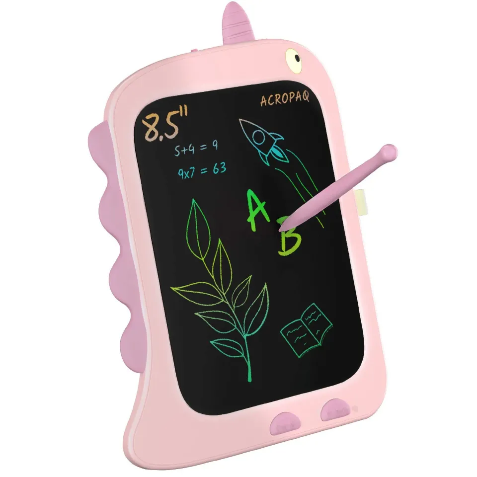 ACROPAQ Dino tavoletta grafica bambini LCD 8,5" rosa