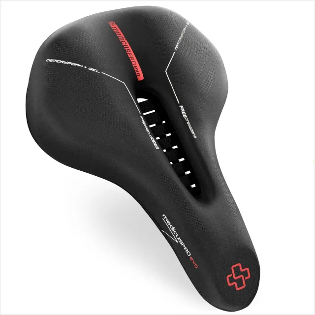ACROPAQ Sella bici trekking comfort super morbida nera