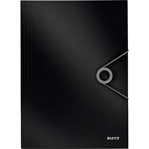 Leitz Solid 45631095 cartellina 3 lembi A4 nera 150 fogli