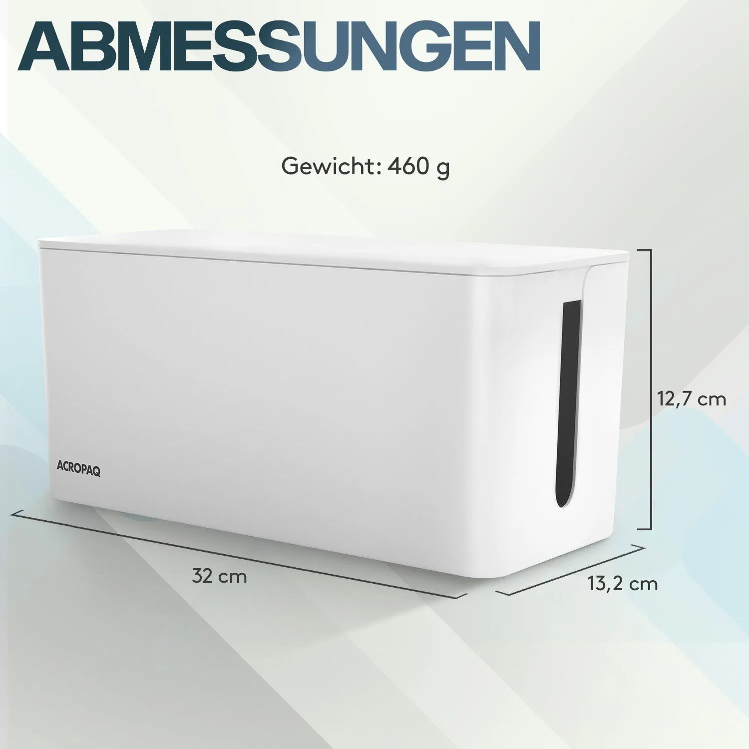 ACROPAQ Box Copricavi Medio Bianco organizer scrivania