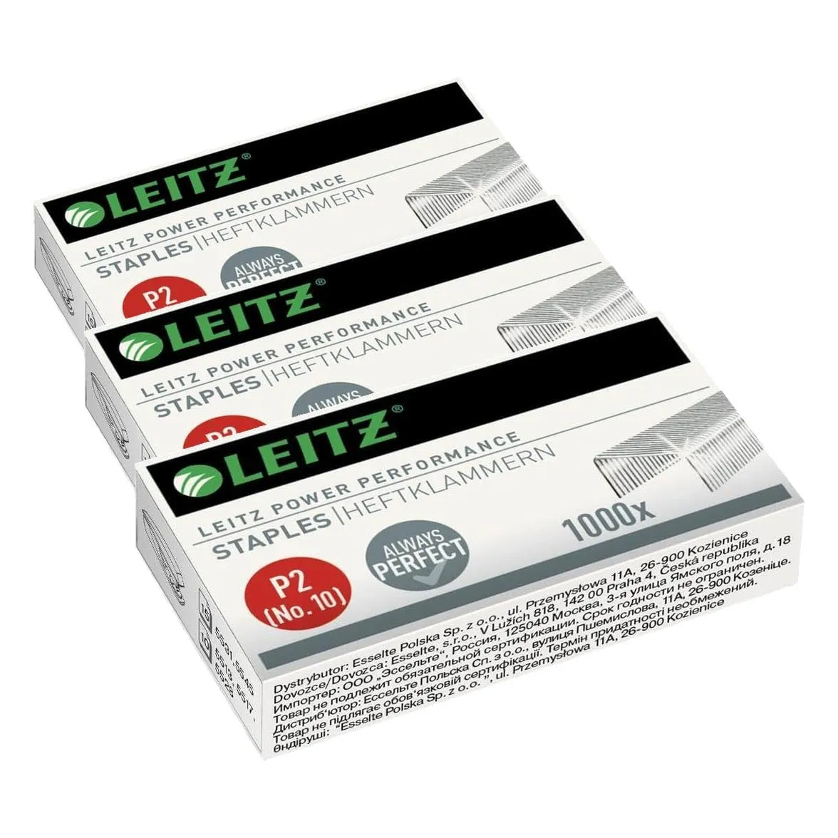 Leitz P2 No.10 55770000 punti metallici acciaio 1000 pezzi