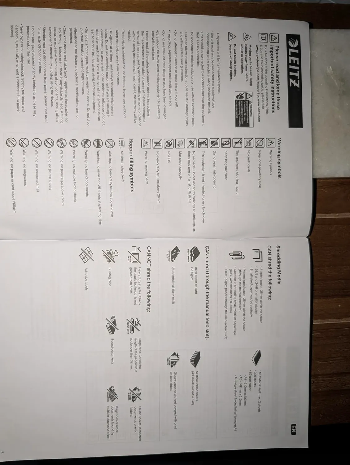 Leitz IQ Autofeed 100 distruggidocumenti P5 automatico 100 fogli