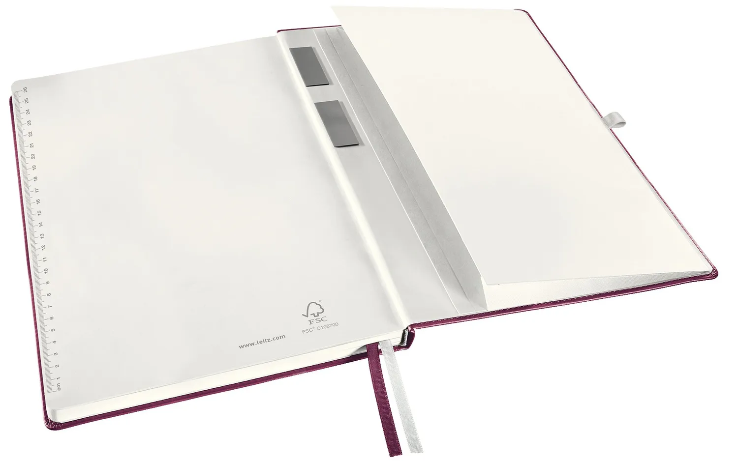 Leitz Style A4 taccuino quadretti rigido rosso granato