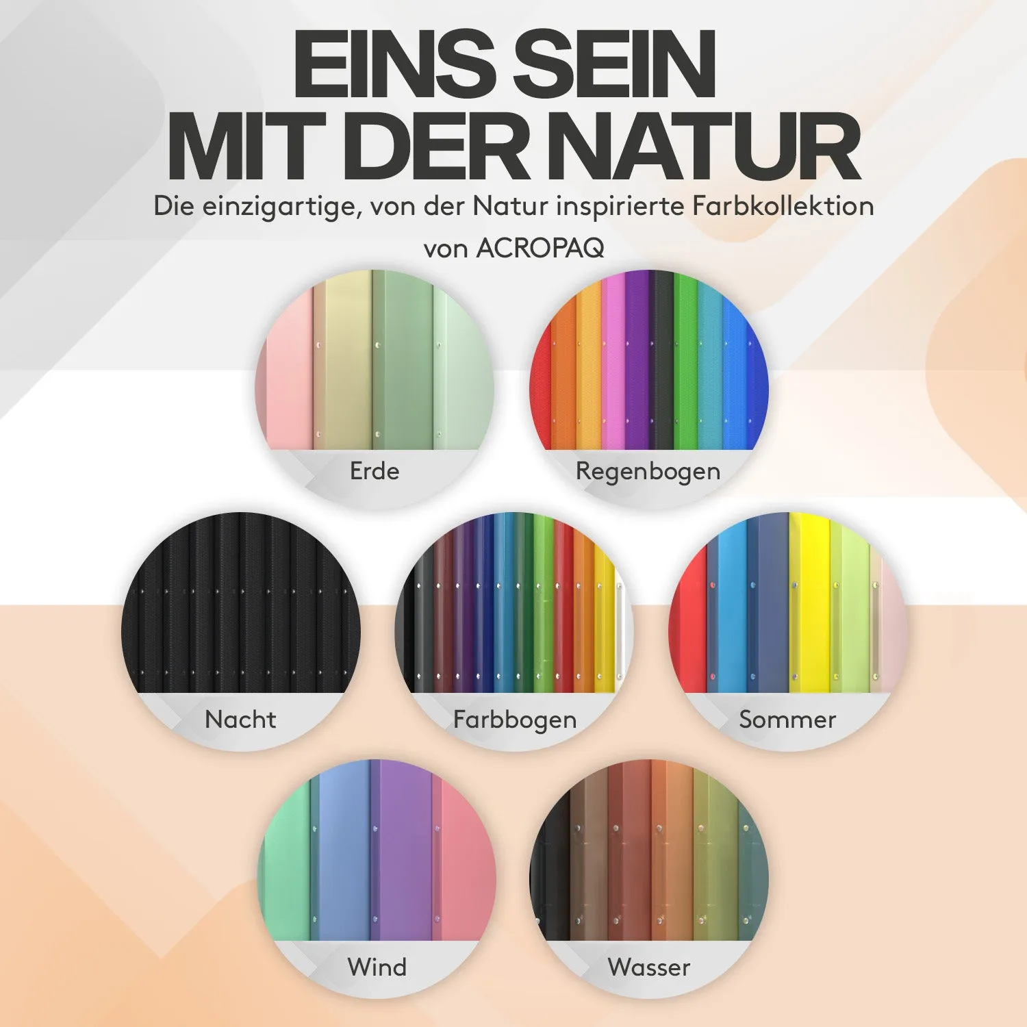 ACROPAQ raccoglitori ad anelli A4 4 anelli set 10 pezzi arcobaleno