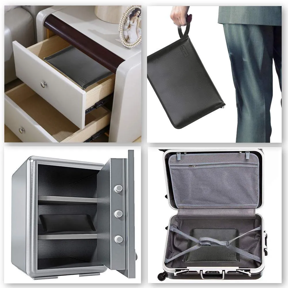 ABClife organizer documenti 13 tasche nero valigetta