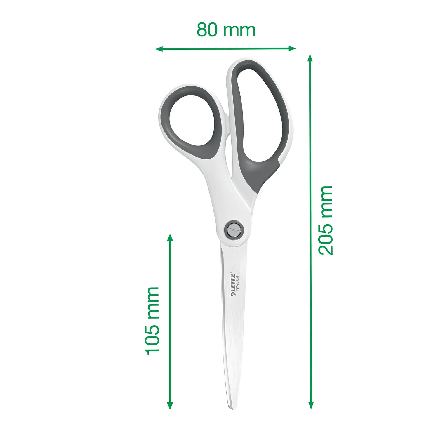 Leitz WOW 53192095 forbici titanio nere ambidestre 20,5 cm