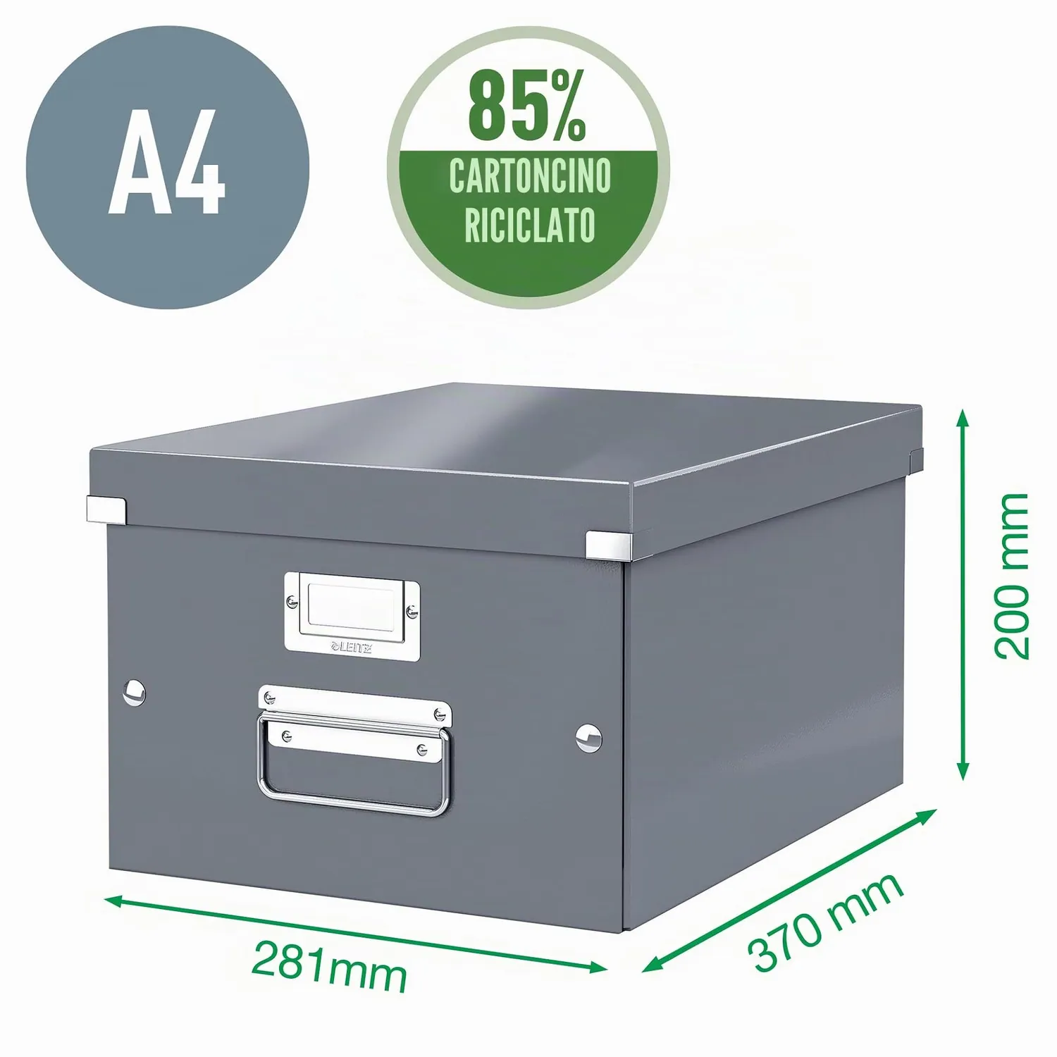 Leitz Click & Store WOW 60440001 scatola archivio media bianca A4