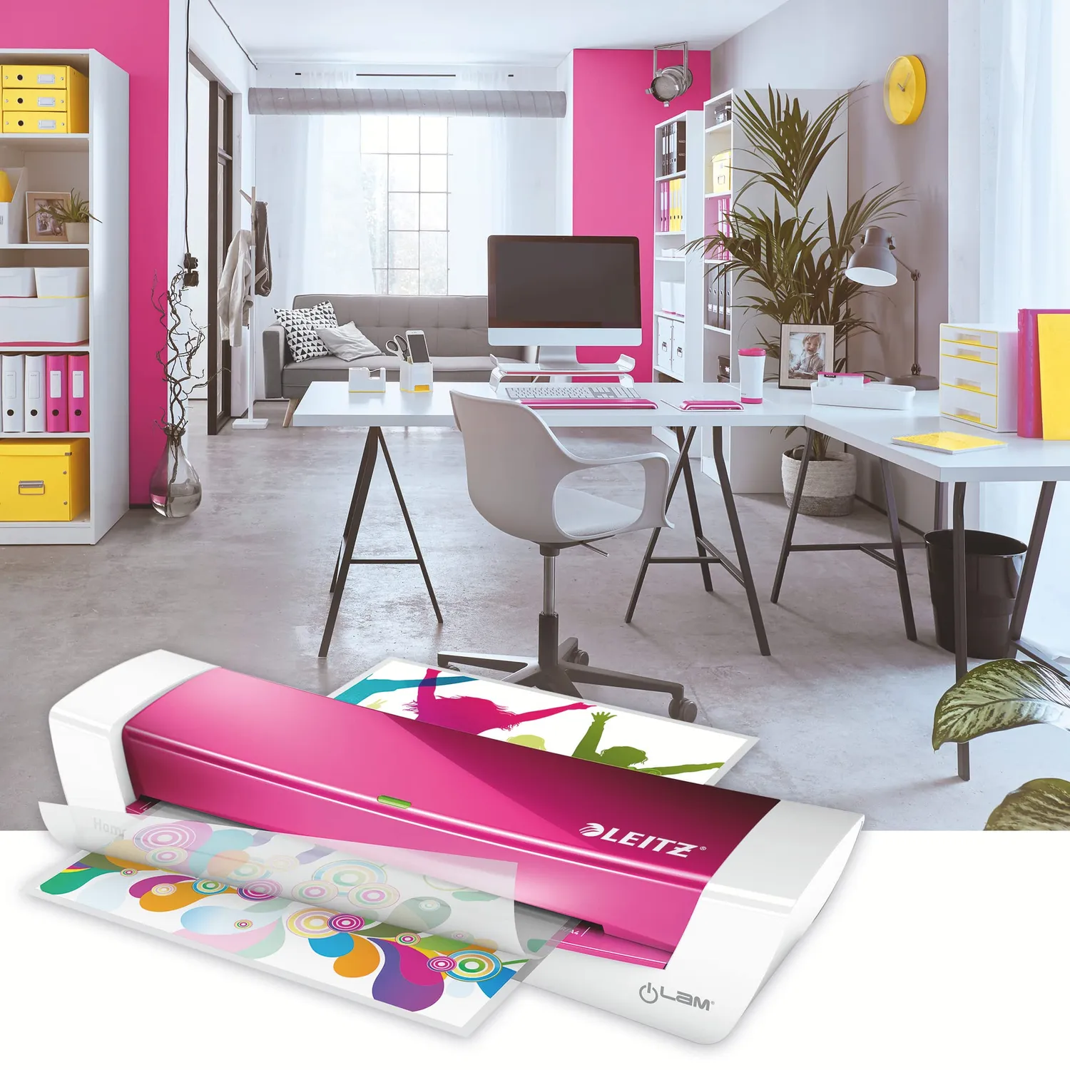Leitz iLAM 73680023 plastificatrice A4 fucsia 2 rulli