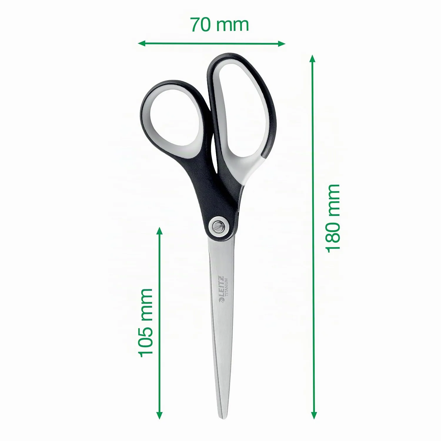 Leitz Ergo WOW 54176095 forbici titanio nere 205 mm