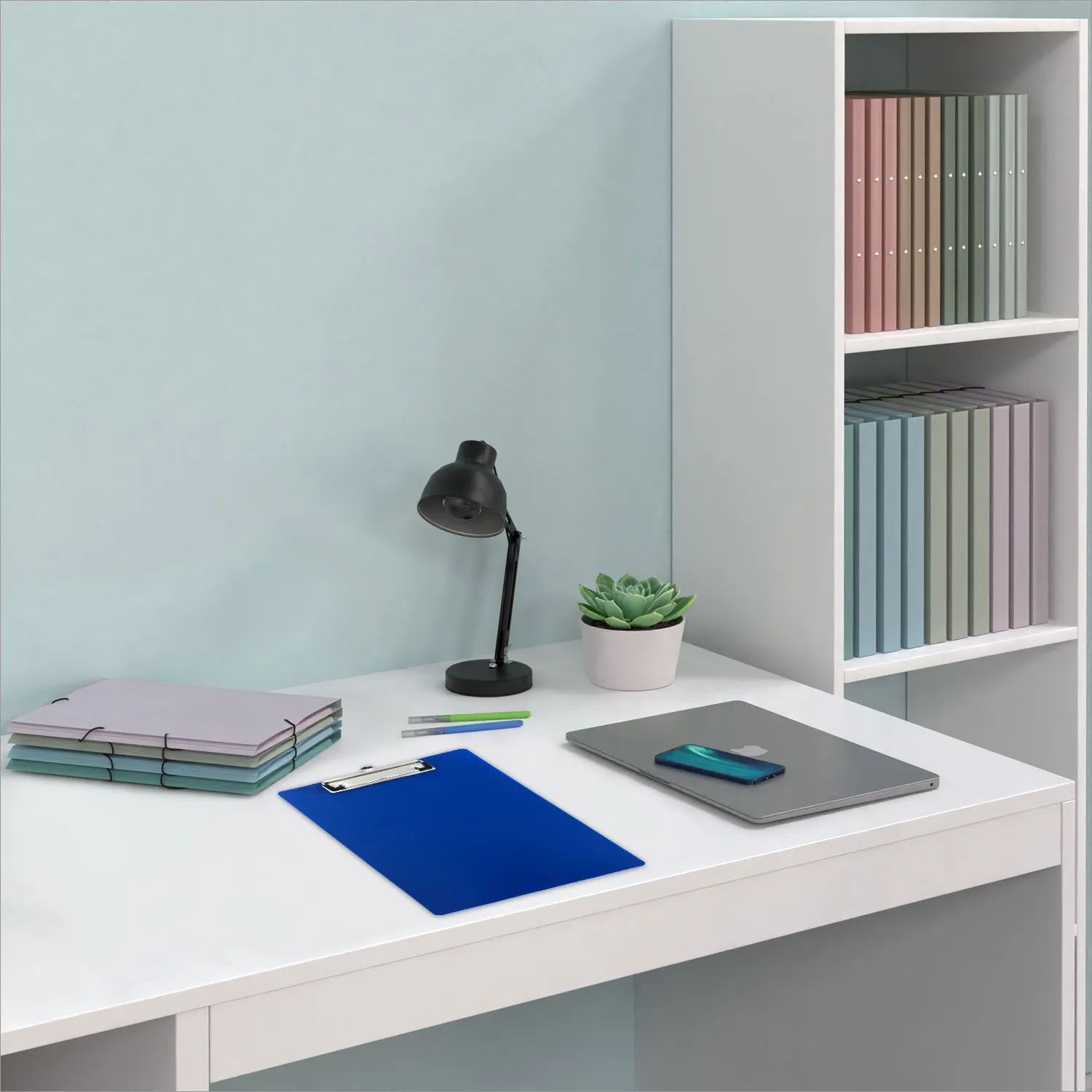 ACROPAQ Portablocco A4 blu scuro rigido