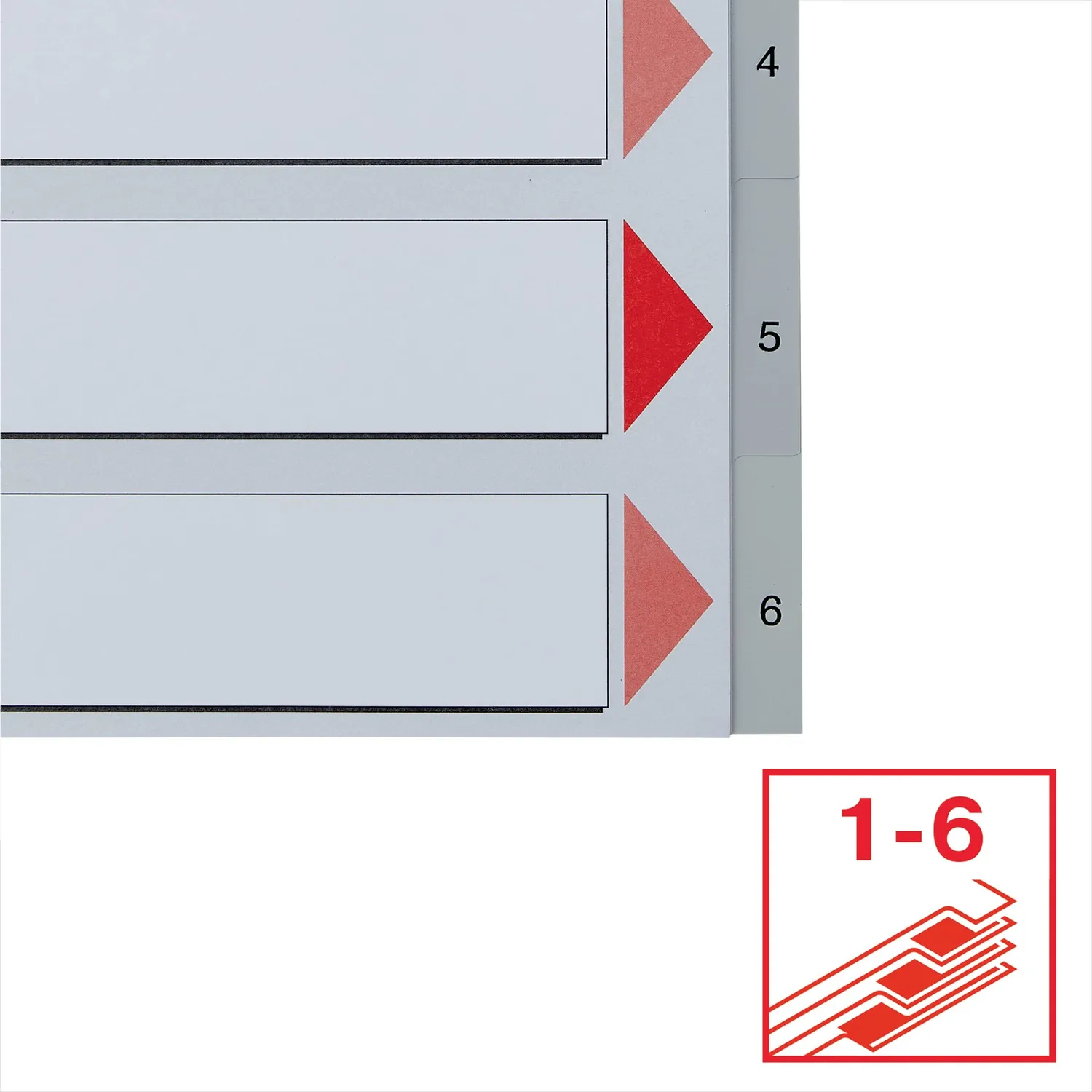 Oxford Esselte 100104 rubrica numerica 1-6 A4 grigio