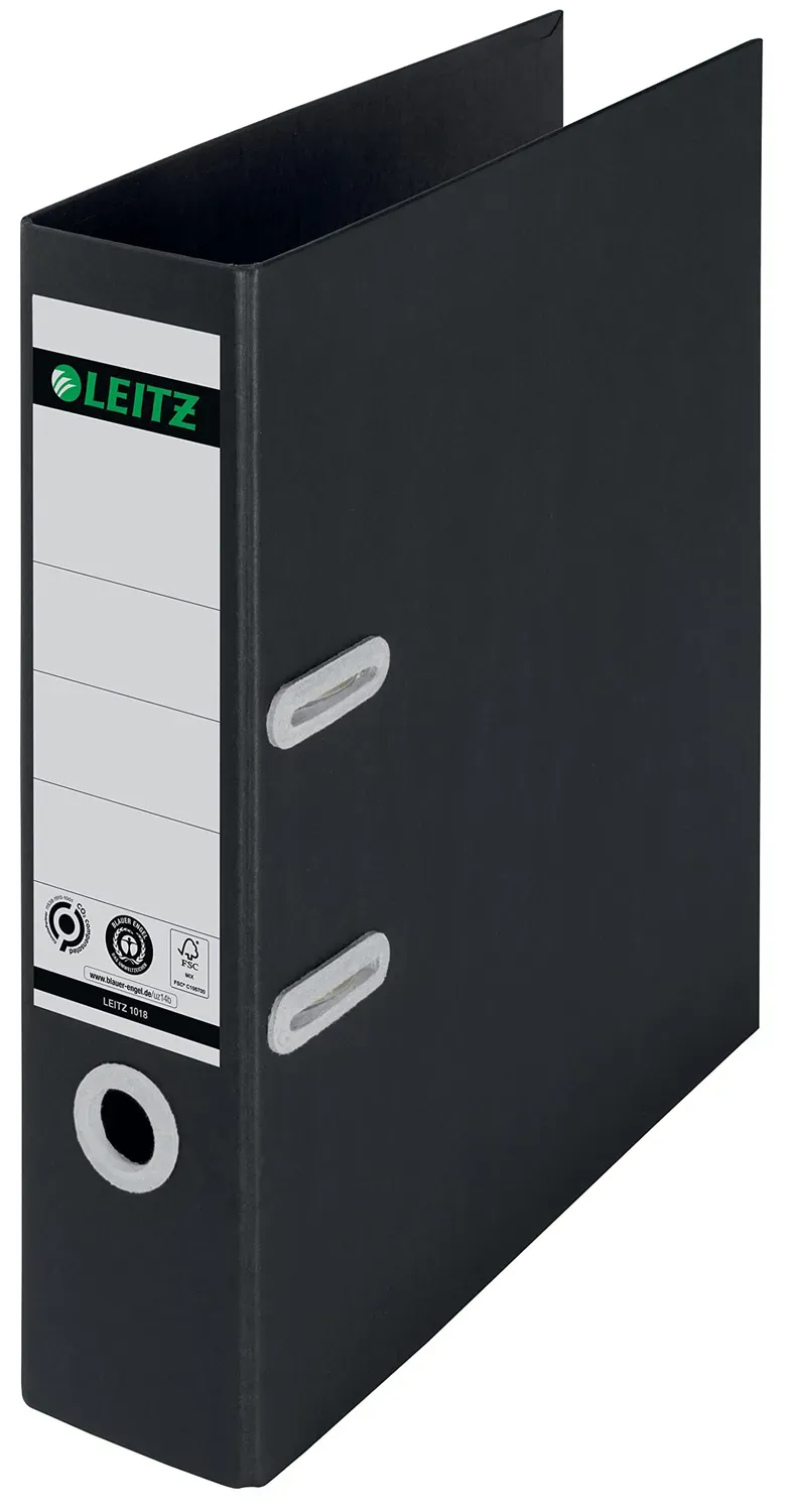 Leitz Recycle 10180095 registratore a leva A4 80 mm nero riciclato