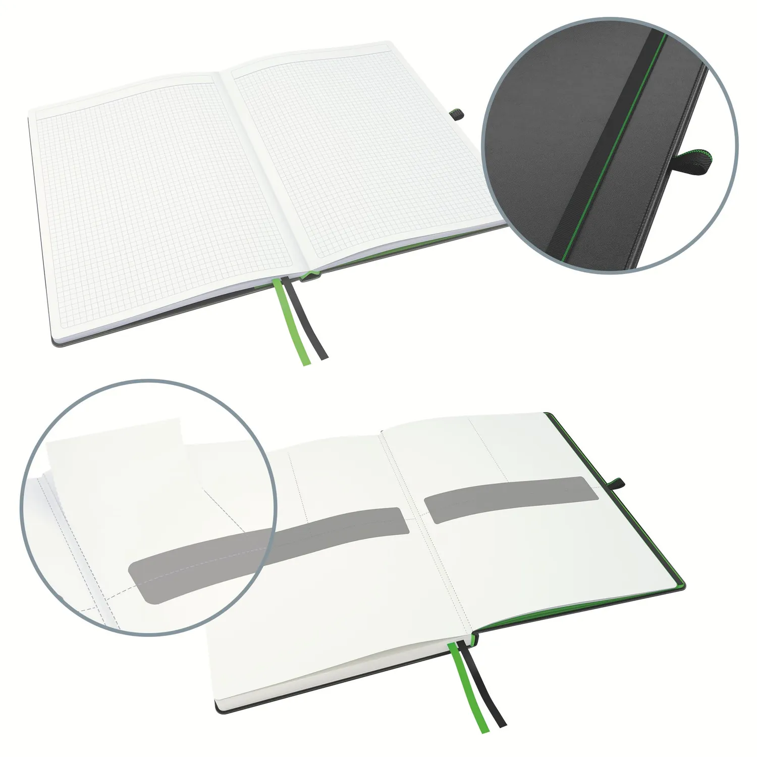 Leitz Complete 44710095 quaderno A4 quadretti nero 160 pagine