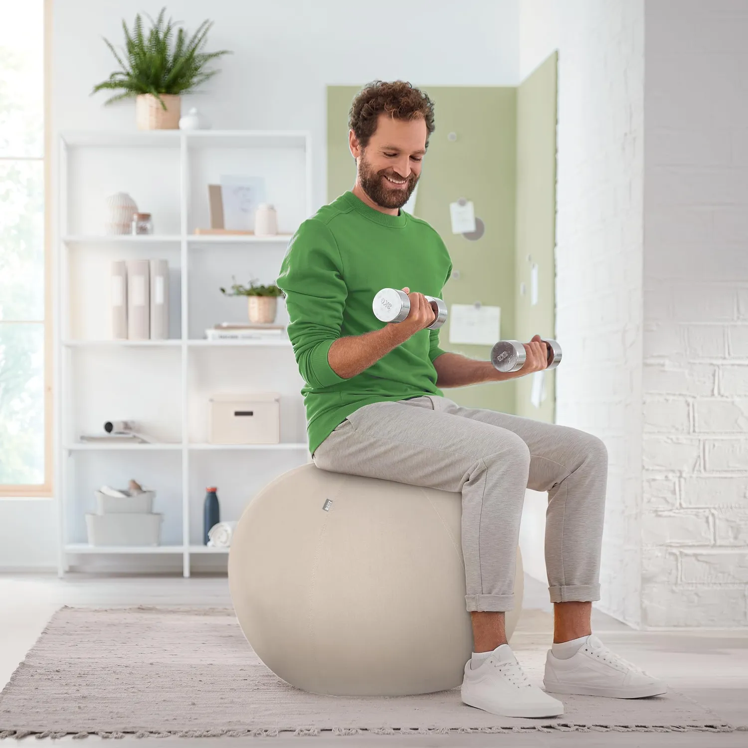 Leitz Ergo Active palla da seduta 75 cm grigio chiaro ergonomica