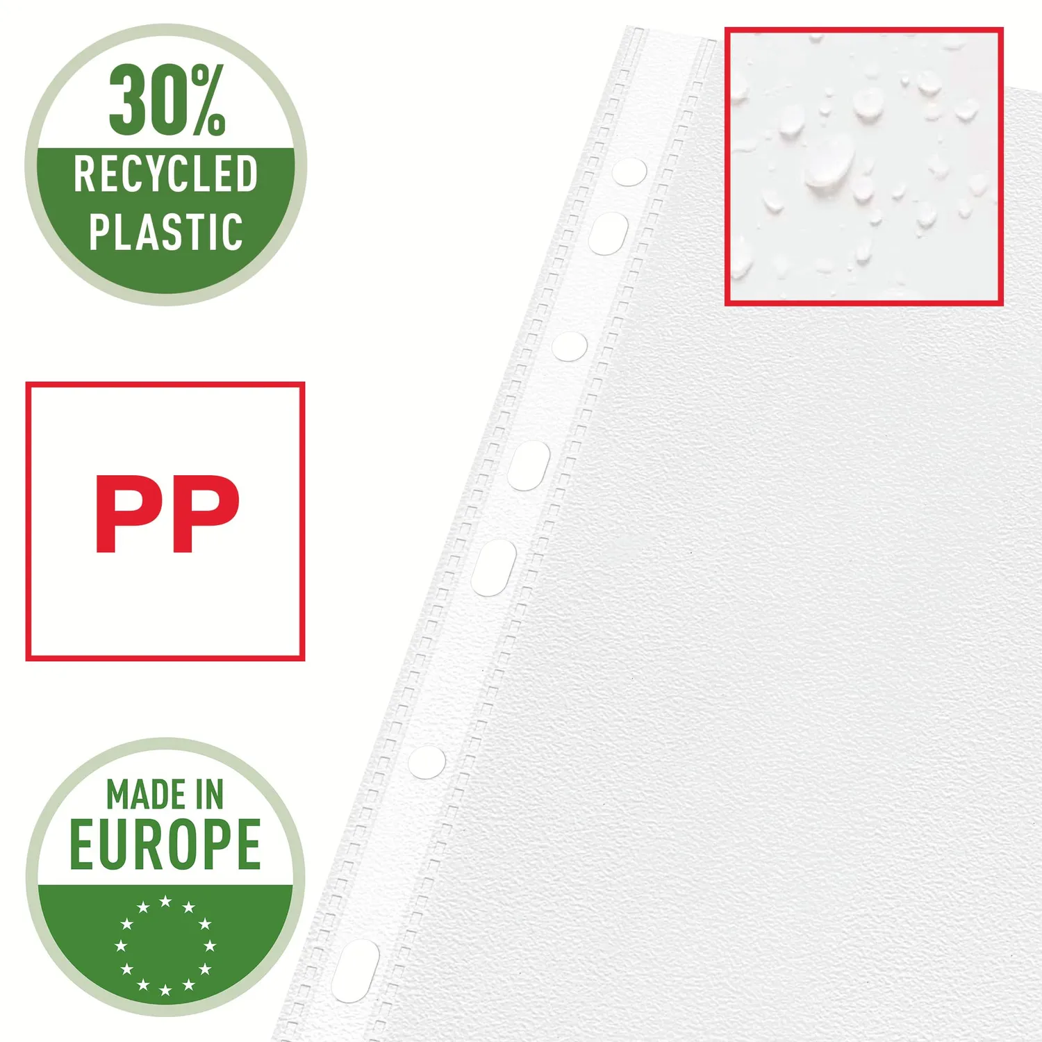Esselte Pocket buste trasparenti A4 100 pezzi 65 micron