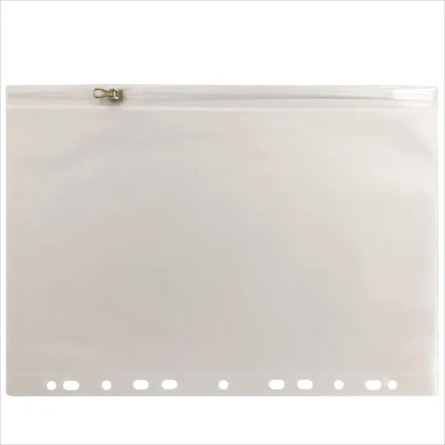 ACROPAQ Buste con Zip A4 5 Pezzi PVC Trasparenti Forate