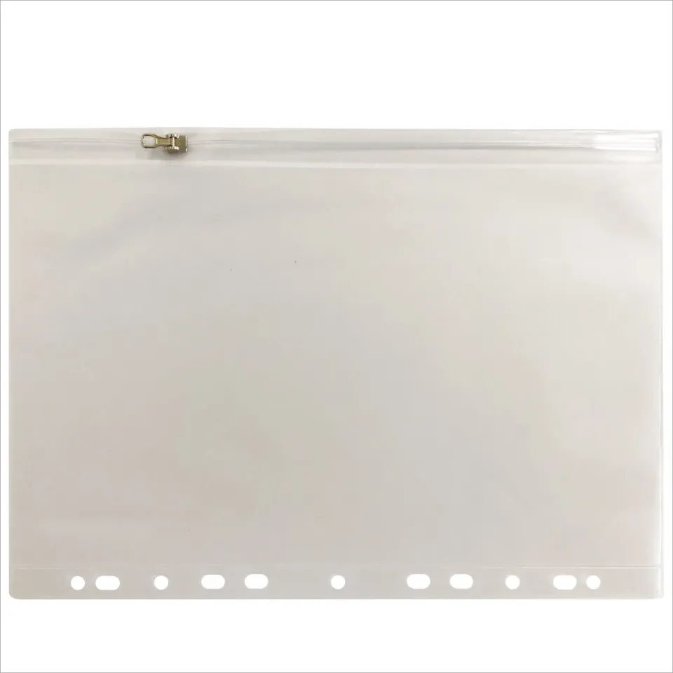 ACROPAQ Buste con Zip A4 5 Pezzi PVC Trasparenti Forate