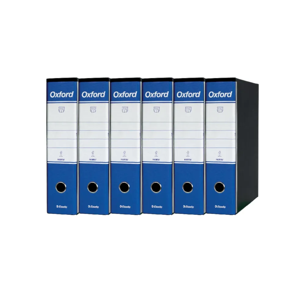 Esselte Oxford G85 Registratore Protocollo Blu 6 Pezzi Dorso 8 cm