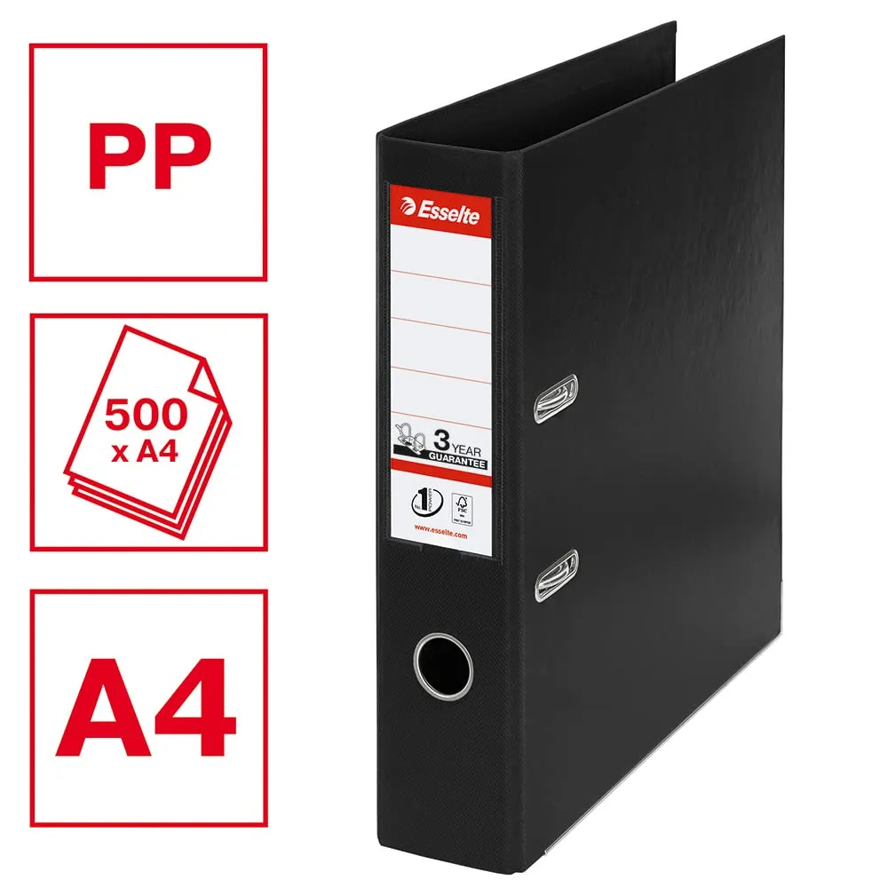 Esselte raccoglitore a leva A4 dorso 7,5 cm nero