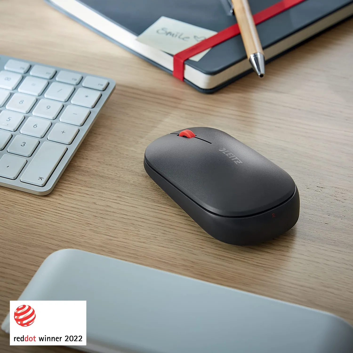 Leitz Ergo WOW Cosy Sure Track mouse wireless grigio velluto silenzioso