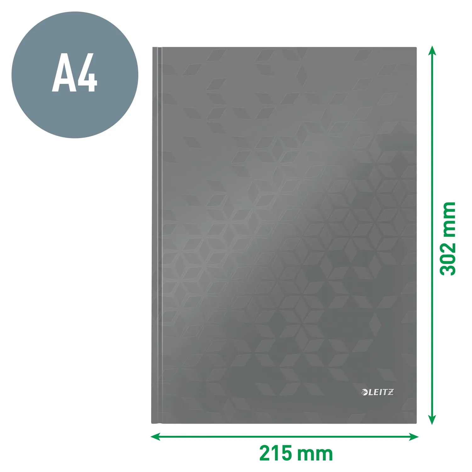 Leitz WOW 46261251 quaderno A4 quadretti acquamarina 80 fogli