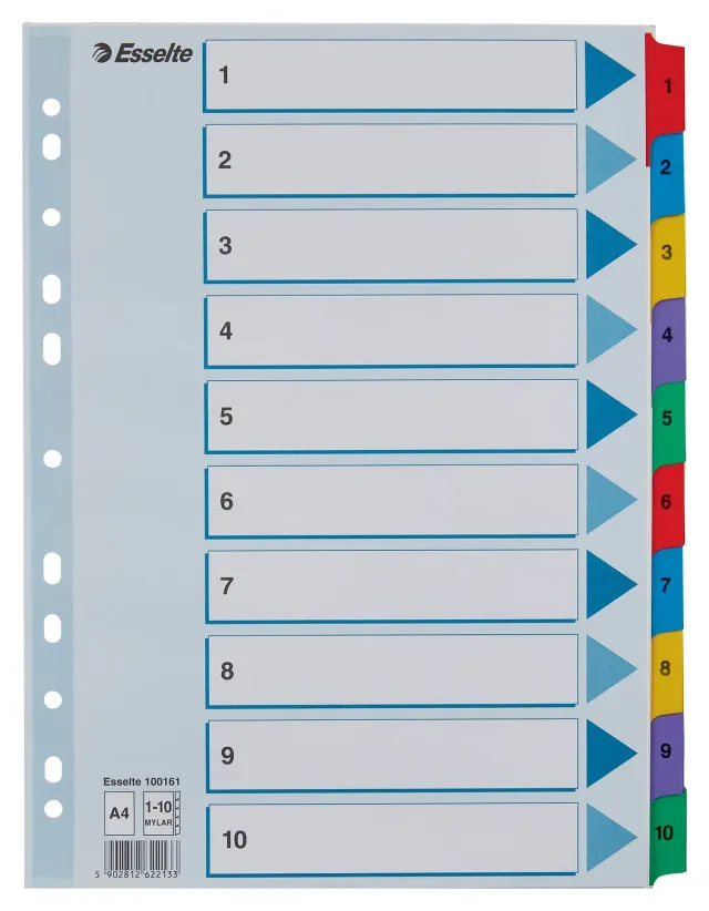 Esselte 100161 rubrica a tasti A4 10 tasti numerati blu