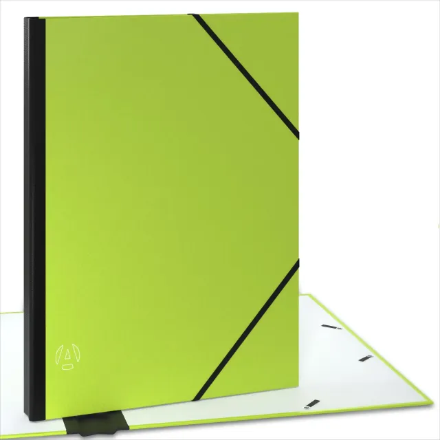ACROPAQ Cartella Portadisegni A3 Verde Anice con Elastico