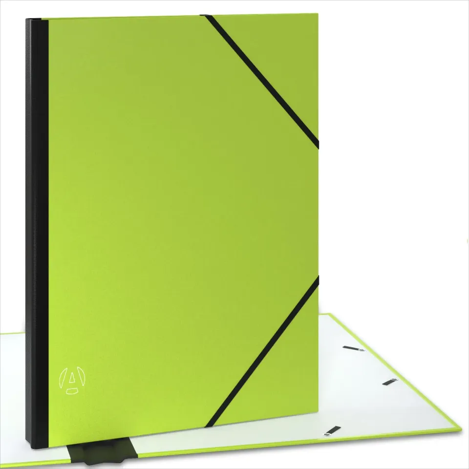 ACROPAQ Cartella Portadisegni A3 Verde Anice con Elastico