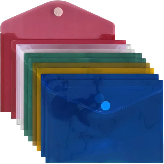 ACROPAQ busta portadocumenti A5 velcro set 10 colori