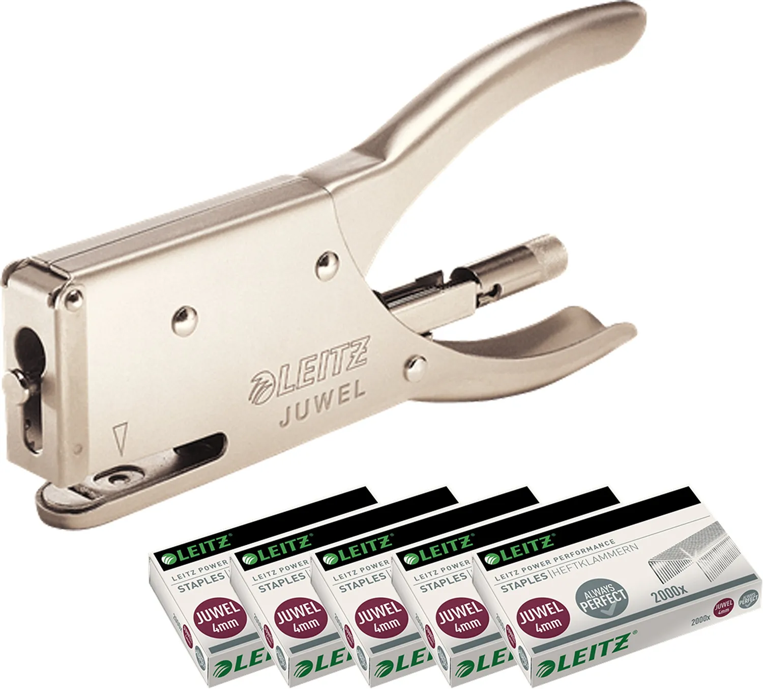 Leitz Ergo WOW cucitrice a pinza Juwel 12 fogli cromo