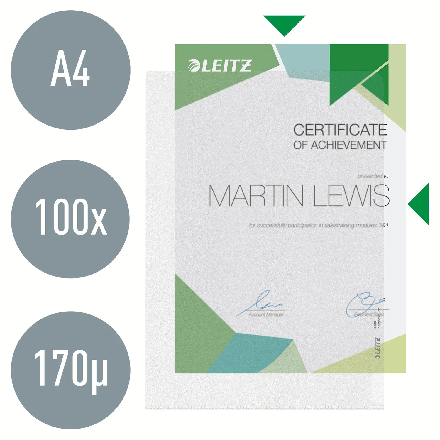 Leitz Ergo WOW busta A4 trasparente goffrata profilo U