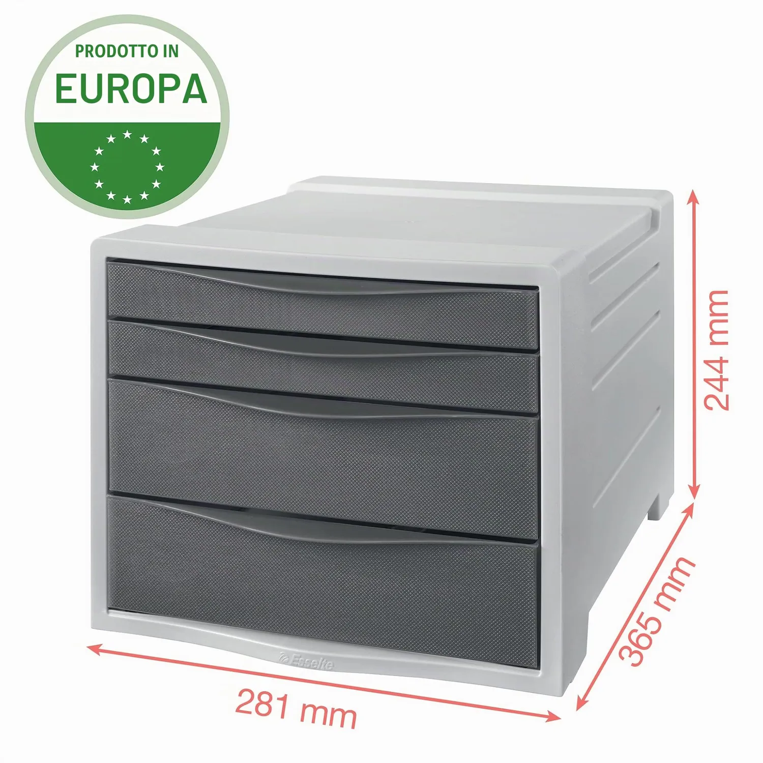 Esselte ColourBreeze Cassettiera 4 Cassetti Verde Scrivania