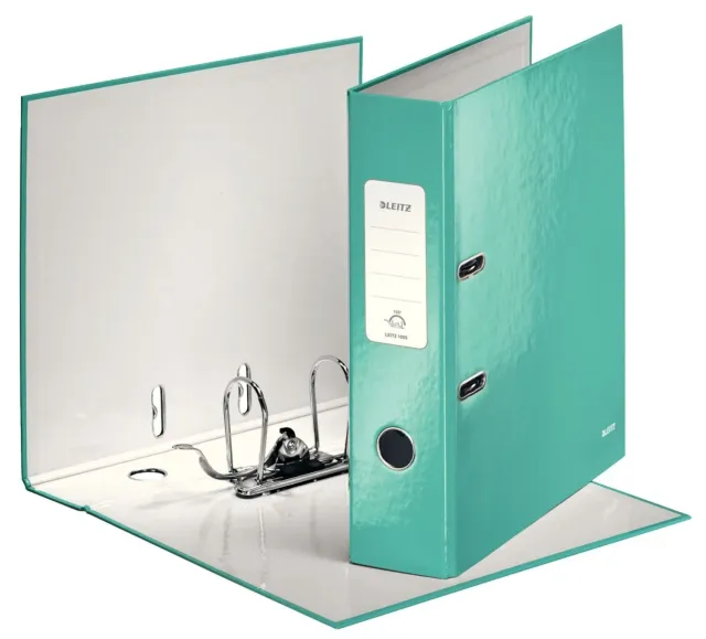 Leitz Wow registratore a leva blu ghiaccio A4 dorso 80 mm