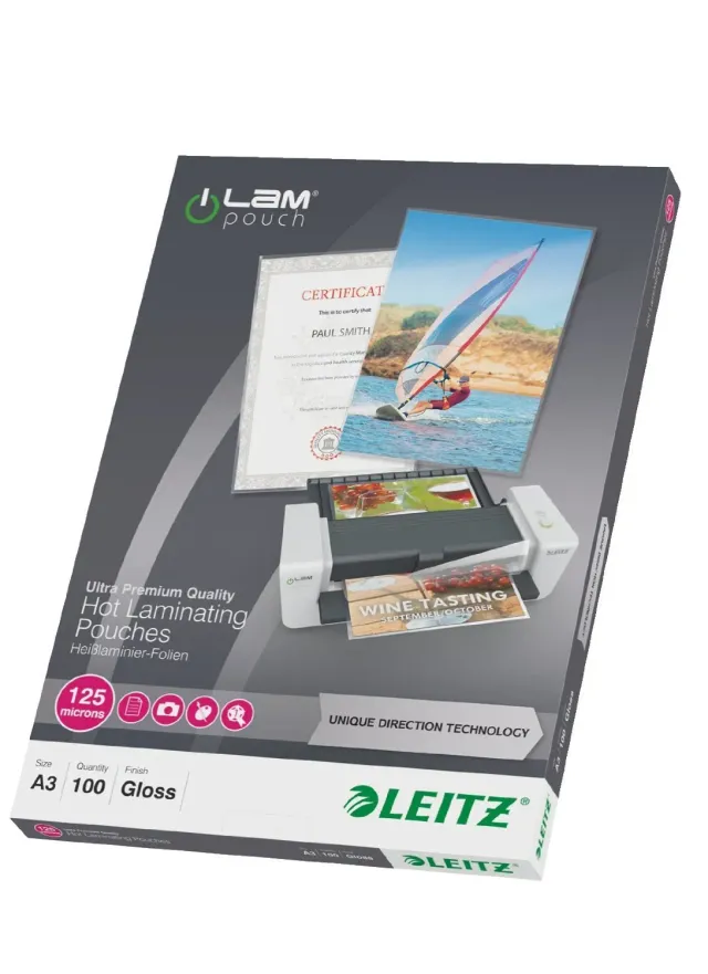 Leitz 74880000 pouch A3 2x125 micron lucide 100 pezzi