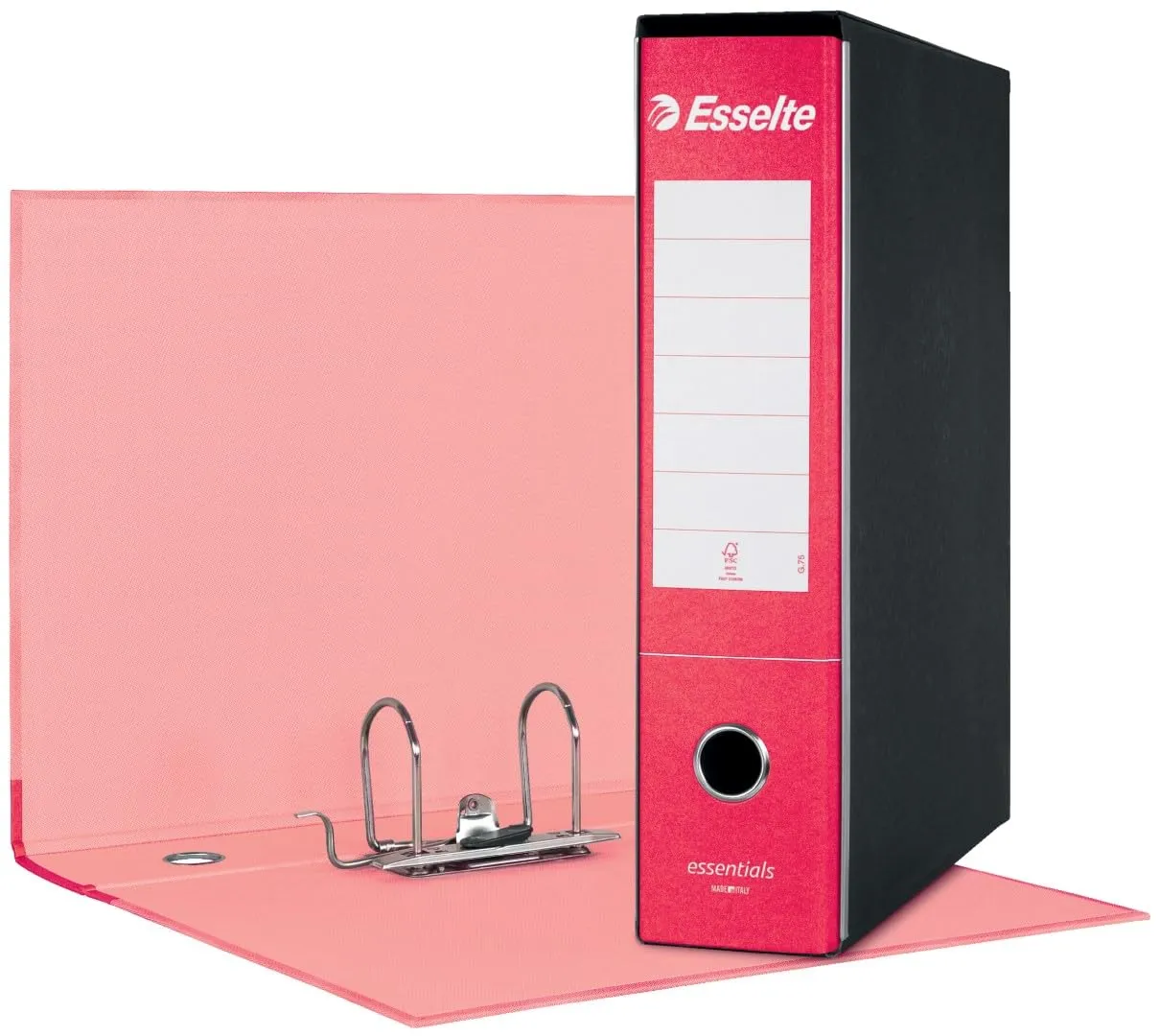 Esselte Essentials G75 Registratore Protocollo 8 cm Rosso 6 pz
