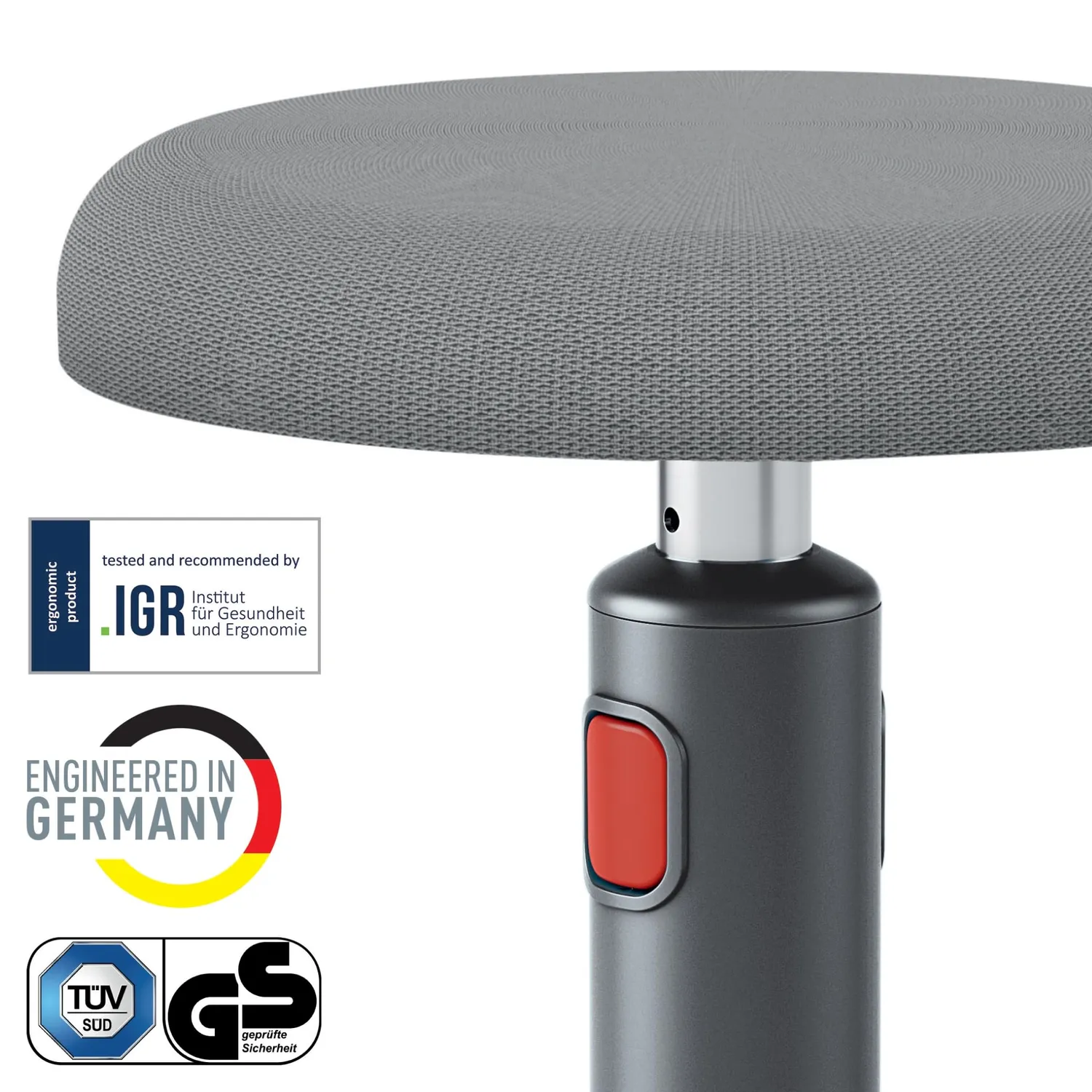 Leitz Ergo Cosy Active Sit Stand sgabello grigio 46-79 cm