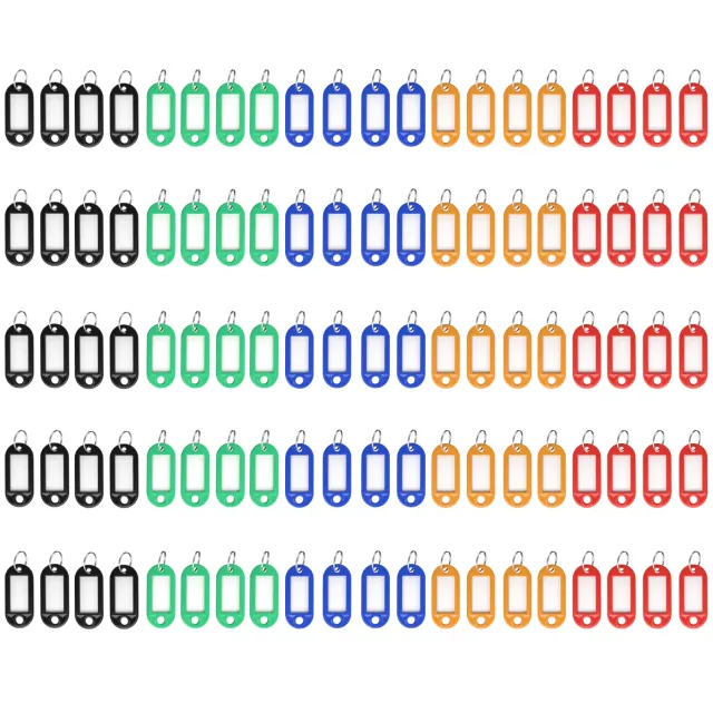 Acropaq Etichetta Portachiavi con Cartellino 100 Pezzi 5 Colori