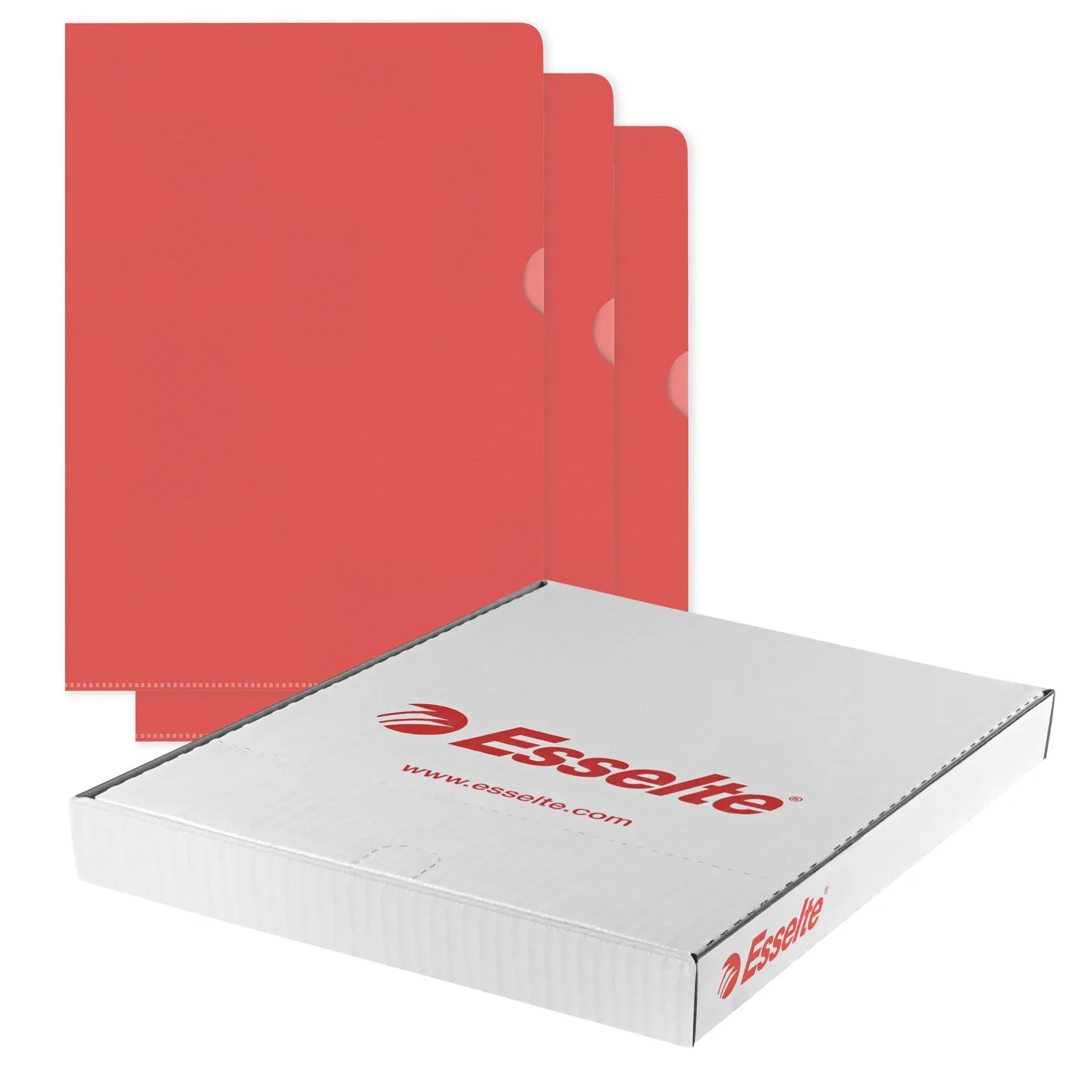 Esselte Deluxe 54834 buste a L A4 100 pezzi rosse antiriflesso