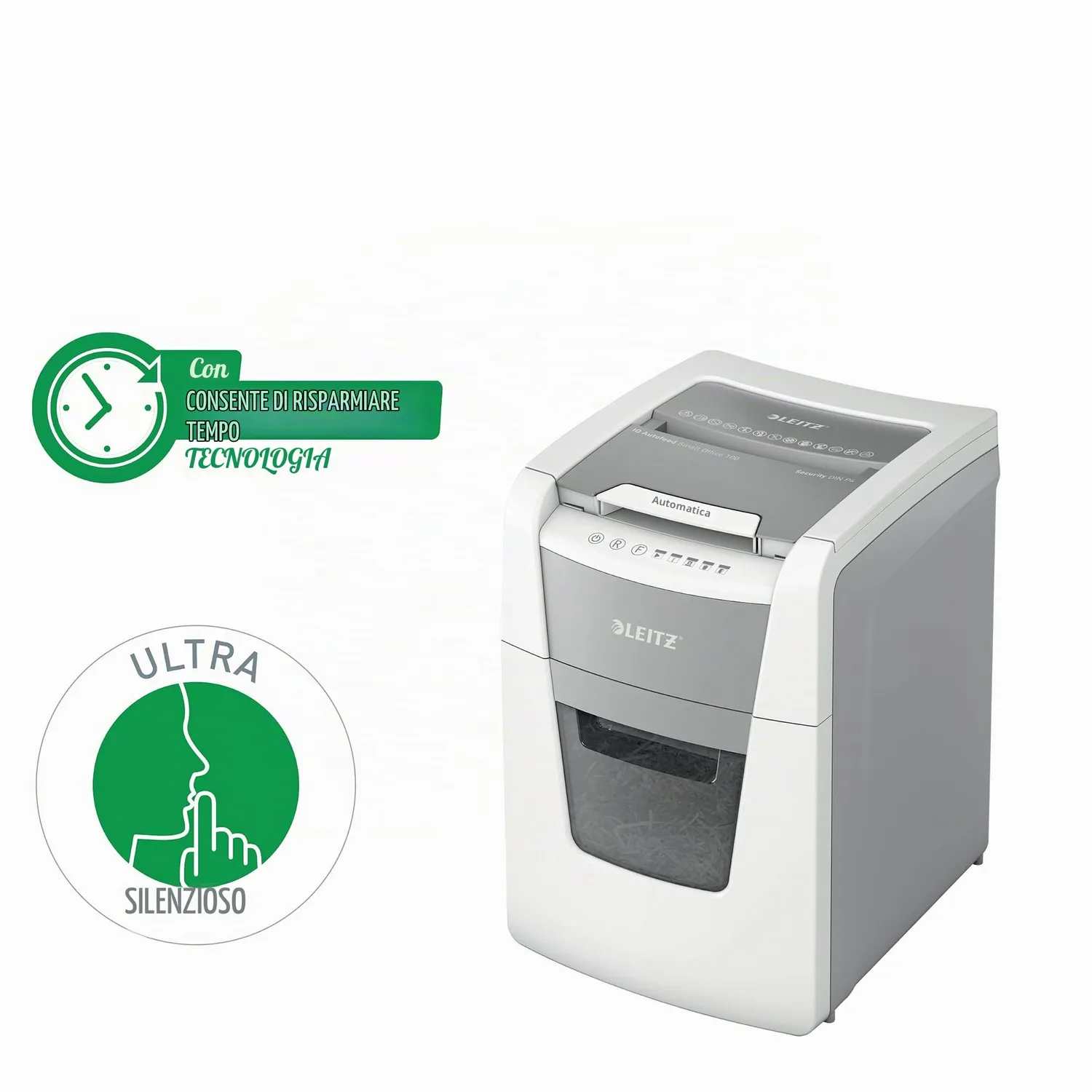 Leitz Ergo WOW 80110000 distruggidocumenti 100 fogli P-4