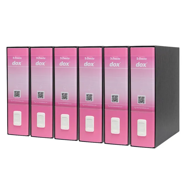 Esselte Dox 1 registratore commerciale rosa 6 pezzi dorso 8 cm