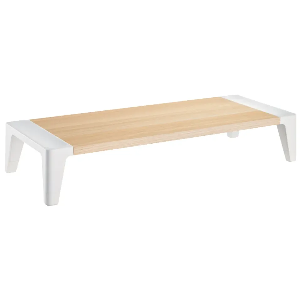 Acropaq supporto monitor rialzo 10 cm bianco legno singolo