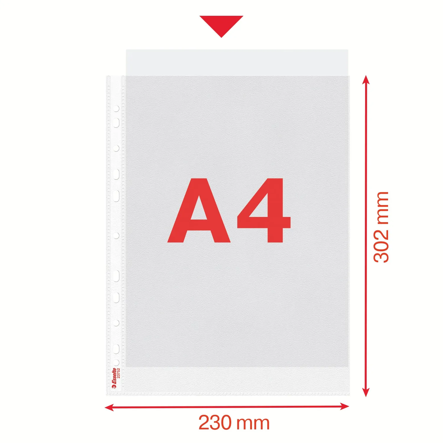Esselte Pocket buste trasparenti A4 100 pezzi 65 micron