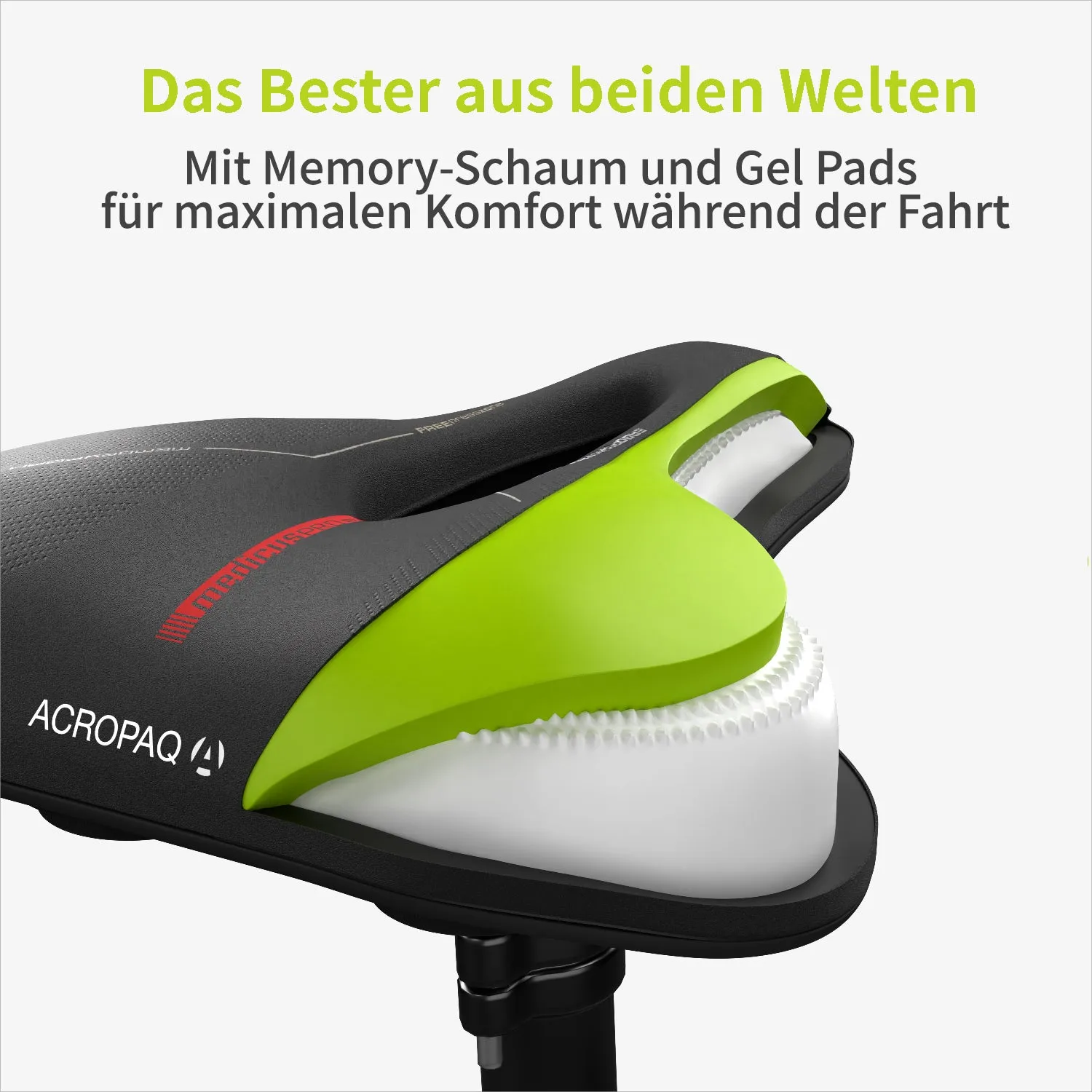 ACROPAQ Sella bici city comfort memory foam