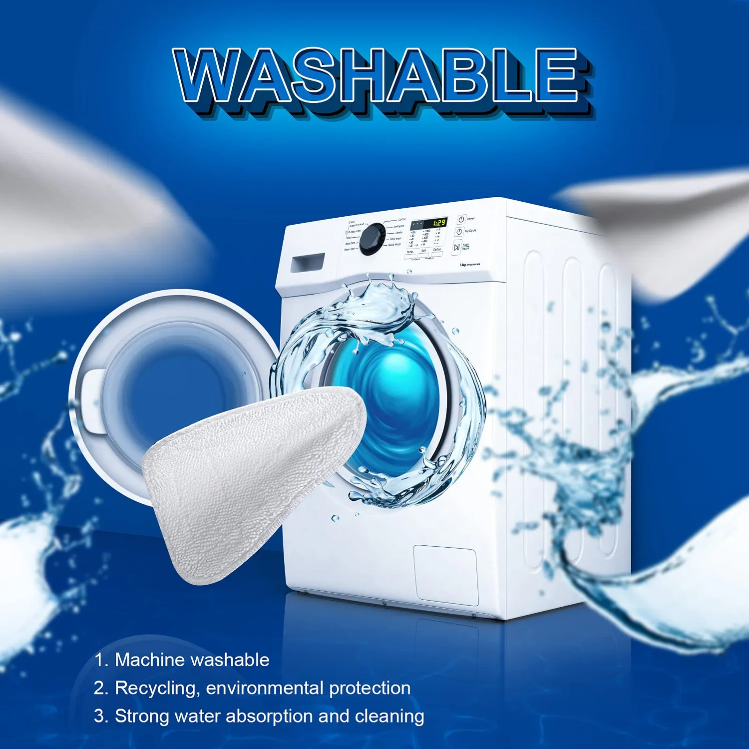ABClife ricambi mop Vileda Steam 8 pz microfibra