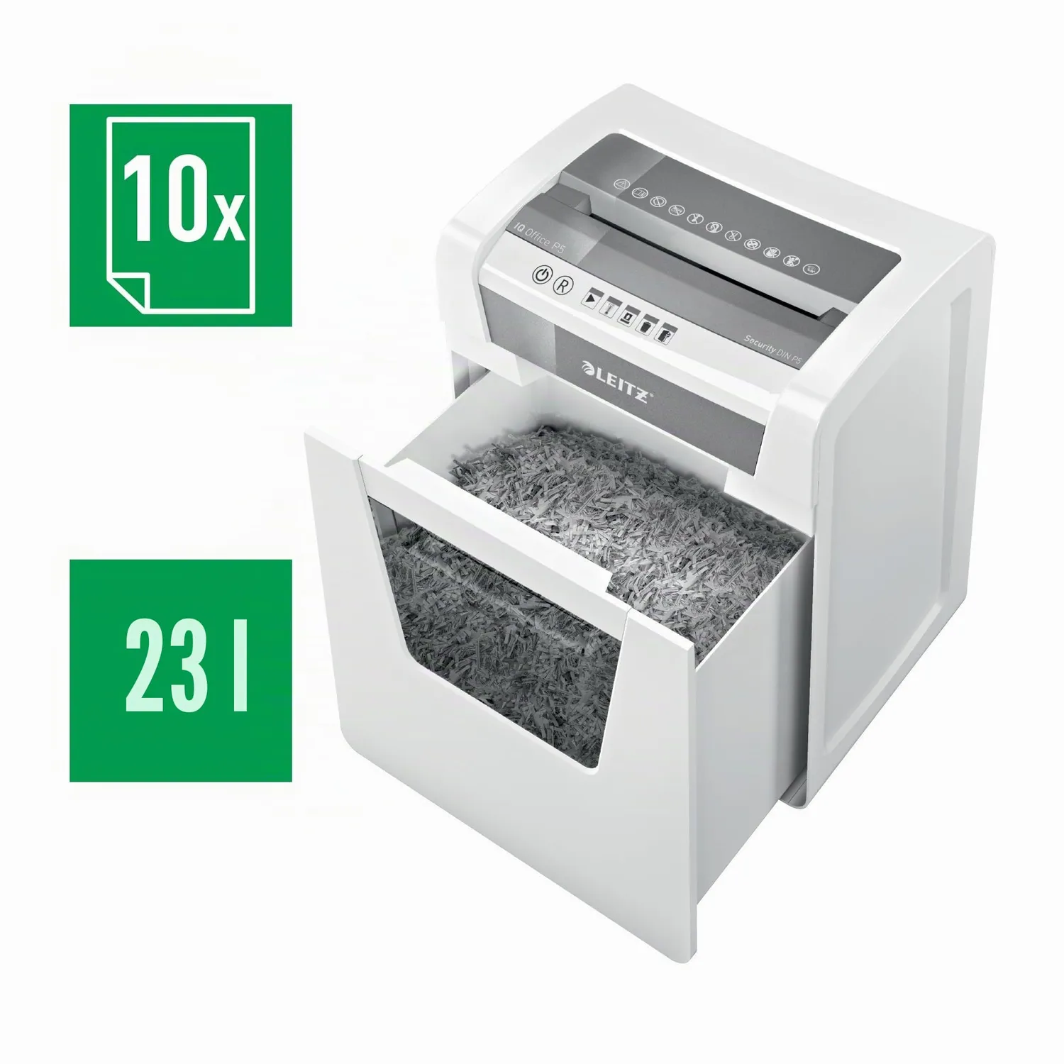 Leitz IQ 80020000 distruggidocumenti P5 microtaglio 23 L