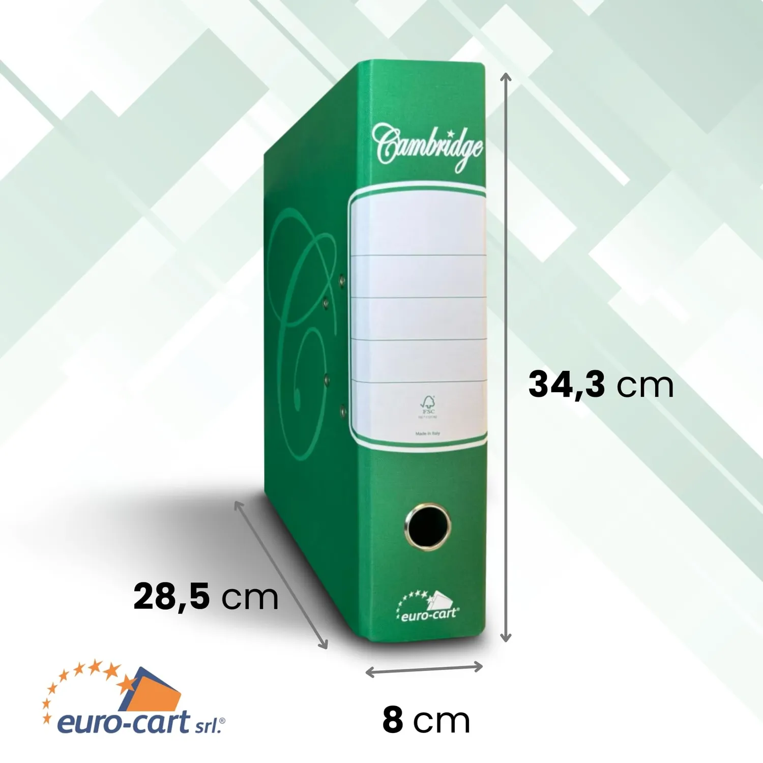Euro Cart registratore leva A4 dorso 8cm verde 1 pezzo